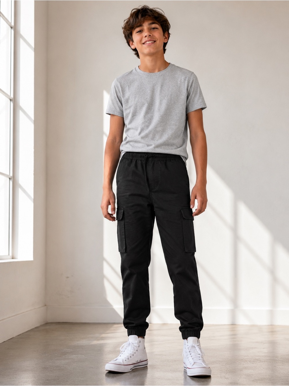 Joe’s Jeans The Legend Stretch Twill Cargo Jogger Pants Boys XL Black Kids NWT